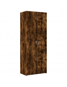 Credenza Rovere Fumo 70x42,5x185 cm in Legno Multistrato 2