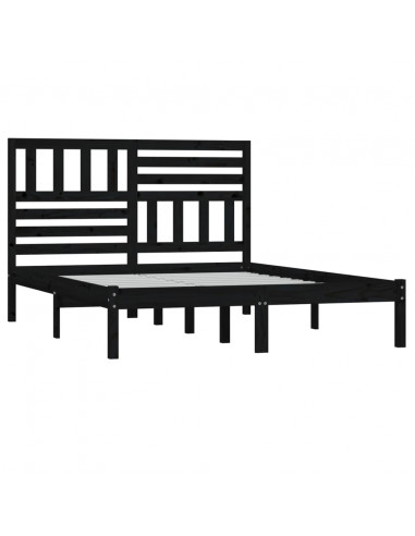 Giroletto Nero 150x200 cm King in Legno Massello di Pino