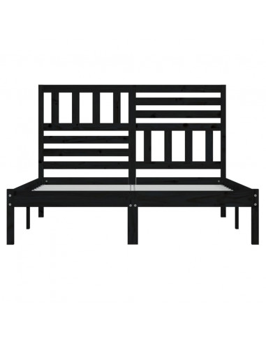 Giroletto Nero 150x200 cm King in Legno Massello di Pino