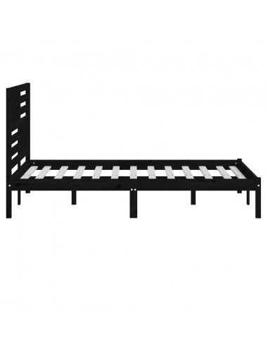 Giroletto Nero 150x200 cm King in Legno Massello di Pino