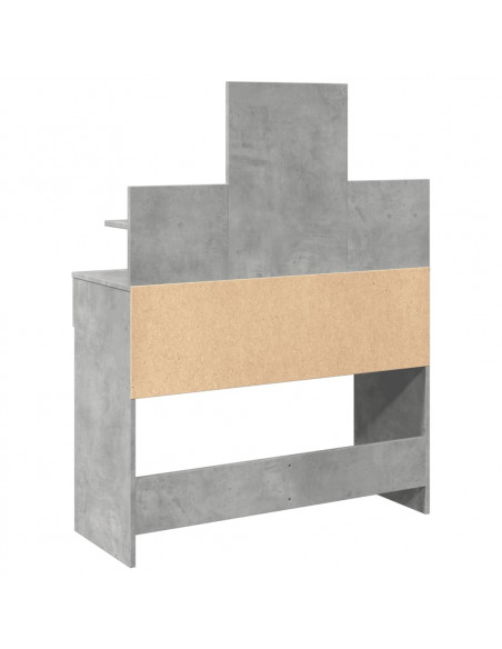 Toeletta con LED Grigio Cemento 100x40x130 cm