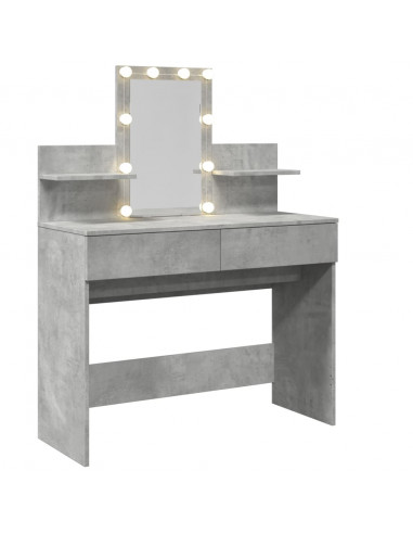 Toeletta con LED Grigio Cemento 100x40x130 cm