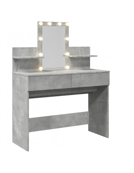 Toeletta con LED Grigio Cemento 100x40x130 cm