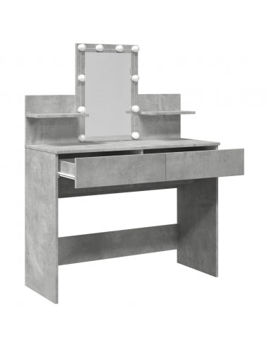 Toeletta con LED Grigio Cemento 100x40x130 cm