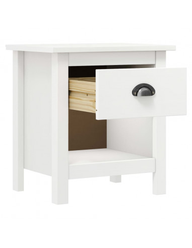 Comodini Hill 2 pz 46x35x49,5 cm Legno Massello di Pino