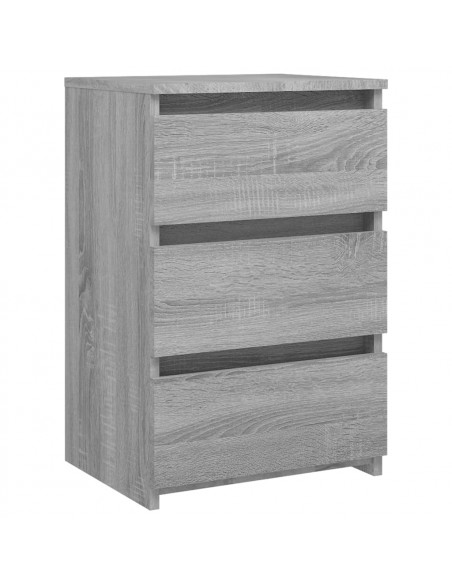 Comodino Grigio Sonoma 40x35x62,5 cm in Legno Multistrato