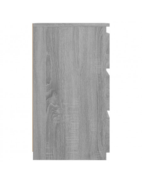 Comodino Grigio Sonoma 40x35x62,5 cm in Legno Multistrato