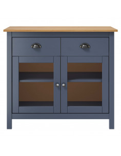 Credenza Hill Grigia 90x40x80 cm in Legno Massello di Pino 2