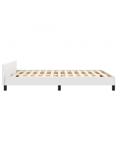 Giroletto con Testiera Bianco 140x190 cm in Similpelle