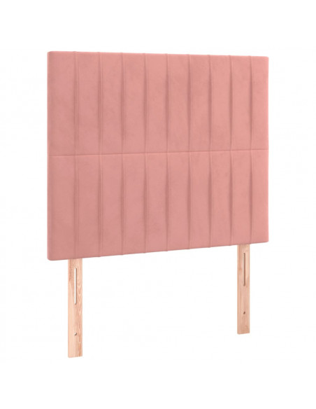 Giroletto con Testiera Rosa 90x200 cm in Velluto