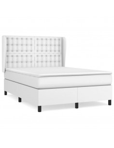 Giroletto a Molle con Materasso Bianco 140x200 cm in Similpelle 2