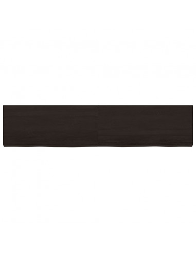 Piano Bagno Marrone Scuro 180x40x(2-6)cm Legno Trattato