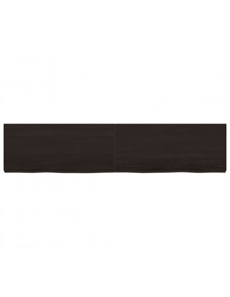Piano Bagno Marrone Scuro 180x40x(2-6)cm Legno Trattato