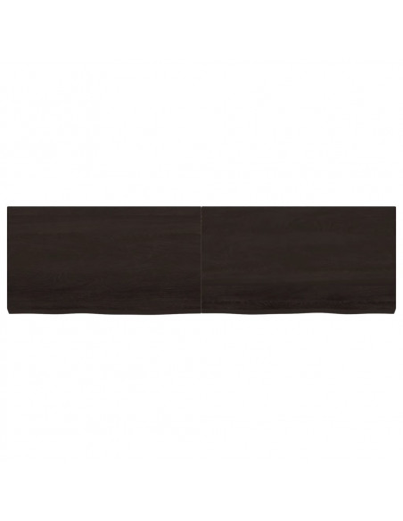 Piano Bagno Marrone Scuro 180x50x(2-6)cm Legno Trattato