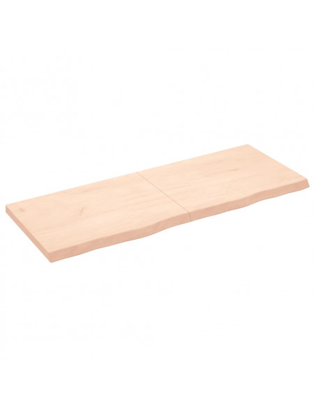 Piano Bagno 160x60x(2-6) cm in Legno Massello Non Trattato