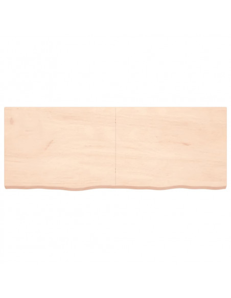 Piano Bagno 160x60x(2-6) cm in Legno Massello Non Trattato