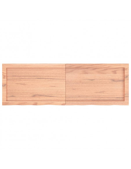 Piano Bagno Marrone 120x40x(2-6) cm Legno Massello Trattato