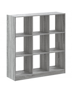 Libreria Grigio Sonoma 102x32x108 cm in Legno Multistrato 2