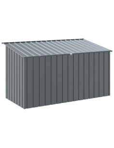 Casetta Cani con Tetto Antracite 196x91x110 cm Acciaio Zincato