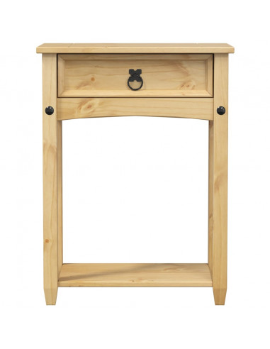 Tavolino Consolle Corona 55x35x73 cm in Legno Massello di Pino