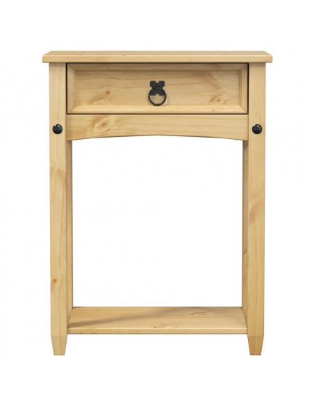 Tavolino Consolle Corona 55x35x73 cm in Legno Massello di Pino