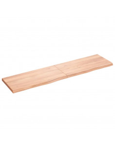 Piano Bagno Marrone 160x40x(2-4) cm Legno Massello Trattato 2