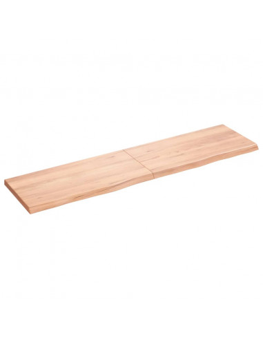 Piano Bagno Marrone 160x40x(2-4) cm Legno Massello Trattato