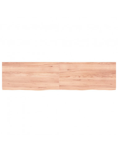 Piano Bagno Marrone 160x40x(2-4) cm Legno Massello Trattato