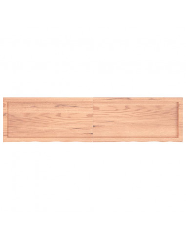 Piano Bagno Marrone 160x40x(2-4) cm Legno Massello Trattato