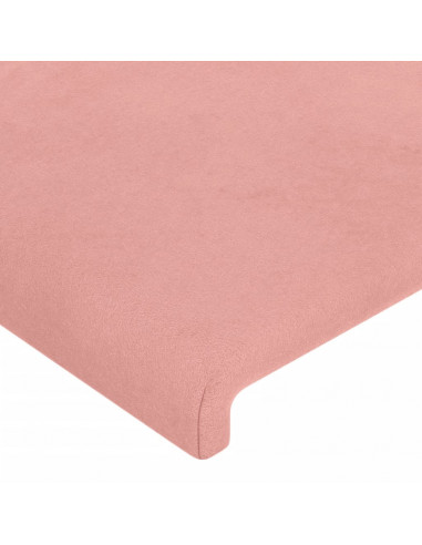 Giroletto con Testiera Rosa 180x200 cm in Velluto