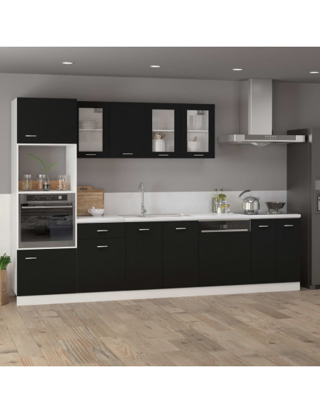 Pannello Lavastoviglie Nero 59,5x3x67 cm Legno Multistrato