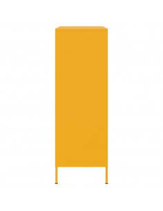 Credenza Giallo Senape 68x39x113 cm in Acciaio 2