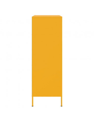Credenza Giallo Senape 68x39x113 cm in Acciaio