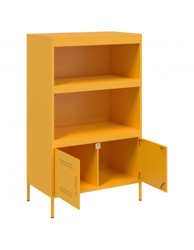 Credenza Giallo Senape 68x39x113 cm in Acciaio