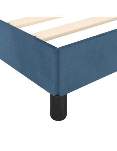 Giroletto con Testiera Blu Scuro 120x200 cm in Velluto