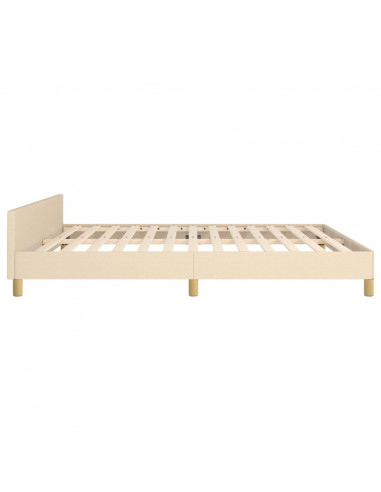 Giroletto con Testiera Crema 180x200 cm in Tessuto