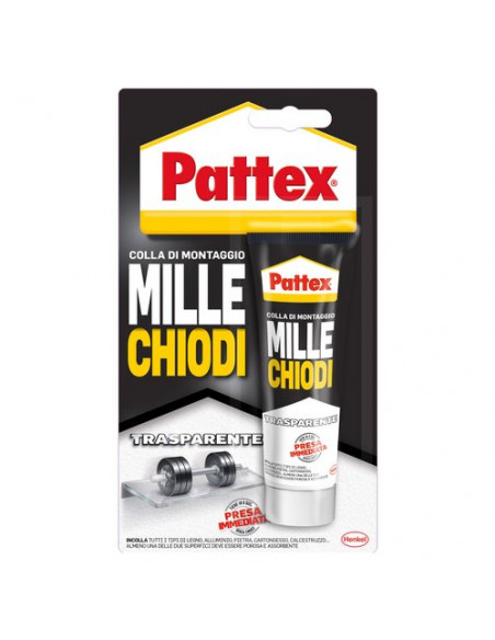 Colla montaggio Pattex 2251812 MILLE CHIODI Original Trasparente Trasp
