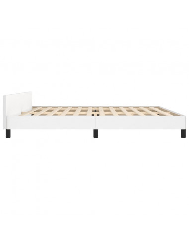 Giroletto con Testiera Bianco 200x200 cm in Similpelle