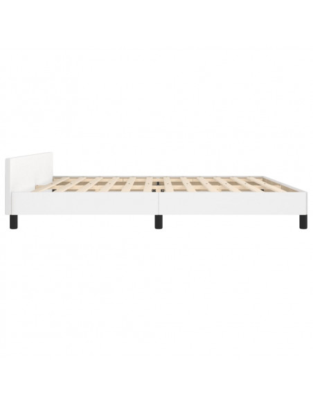 Giroletto con Testiera Bianco 200x200 cm in Similpelle