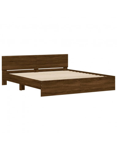 Giroletto con Testiera Rovere Marrone 160x200 cm