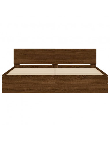 Giroletto con Testiera Rovere Marrone 160x200 cm