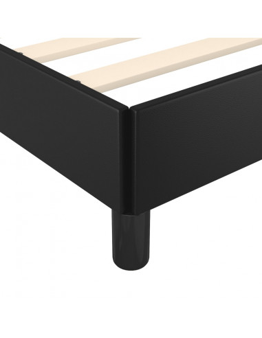 Giroletto con Testiera Nero 80x200 cm in Similpelle