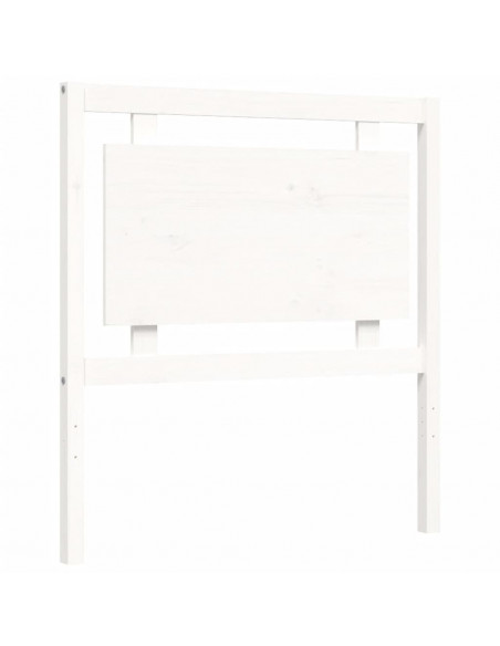 Giroletto con Testiera Bianco Small Single Legno Massello