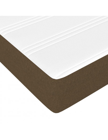 Materasso a Molle Insacchettate Marrone Scuro 100x200x20 cm