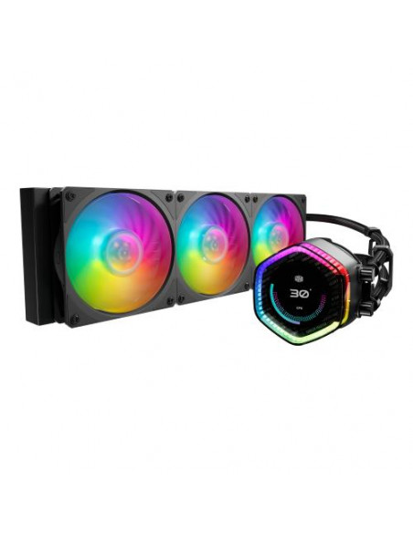 COOLER DISSIPATORE A LIQUIDO 3 VENTOLE MOBIUS 120 ARGB SCHERMO LCDPERSONALIZZABILE DA 2.1 POLLICI