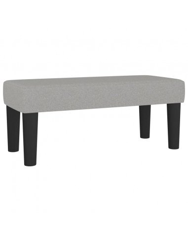 Giroletto a Molle con Materasso Grigio Chiaro 90x200 cm Tessuto