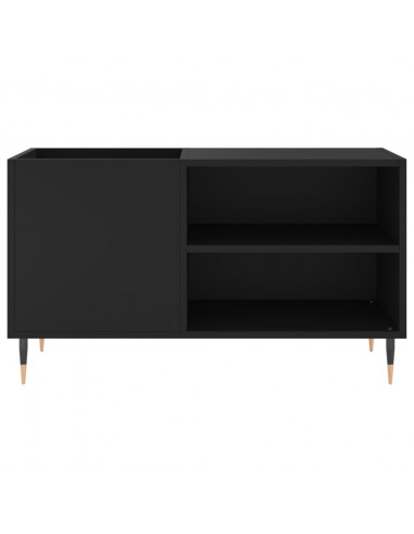 Mobile Porta Dischi Nero 85x38x48 cm in Legno Multistrato