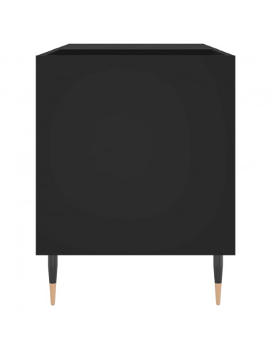 Mobile Porta Dischi Nero 85x38x48 cm in Legno Multistrato