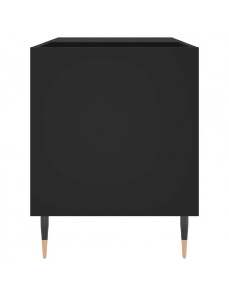 Mobile Porta Dischi Nero 85x38x48 cm in Legno Multistrato