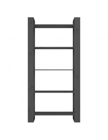 Libreria/Divisorio Grigio 80x35x160 cm Legno Massello